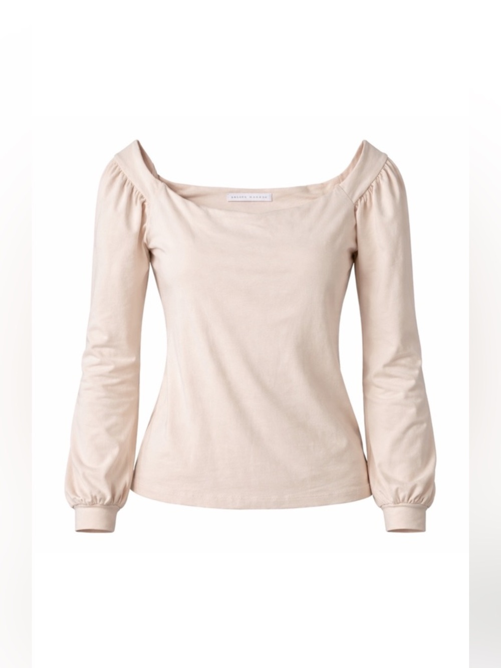 Susana Monaco Ivory Off-The-Shoulder Top | Puff Sleeve | Size M